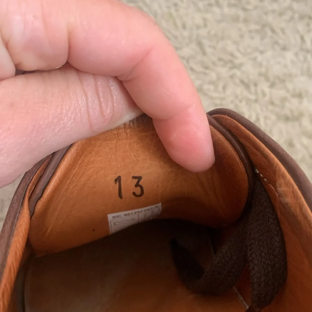 Beckett Simonon Reid golf Sneaker pull on size‎ 13 brown leather distressed